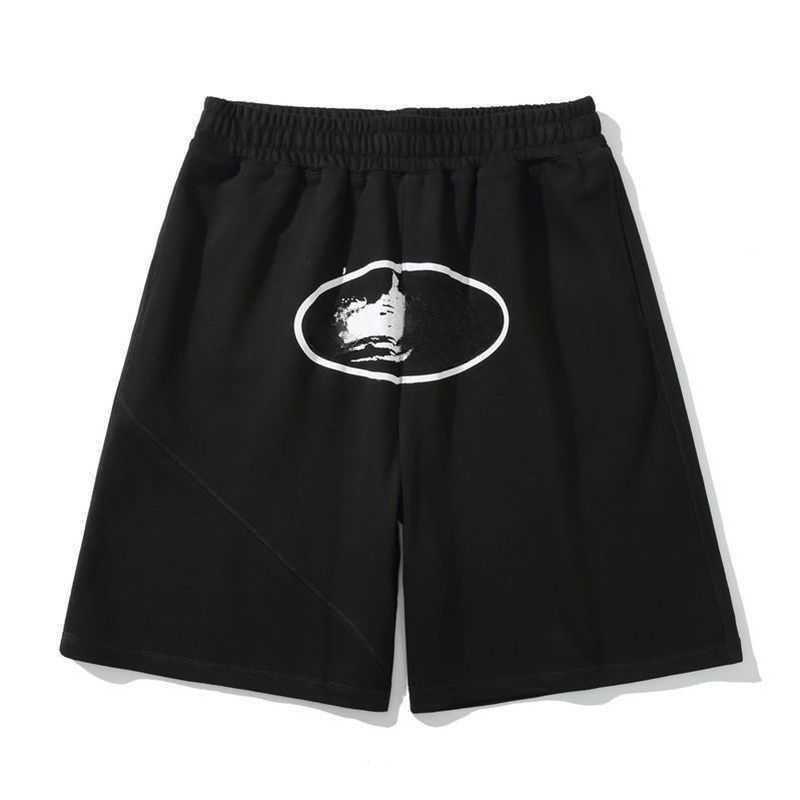 

Designer pants Demon Island shorts men's printed European and American trendy brand five point drawstring cotton loose summer casual Corteizzs pants Factory sales, Orange