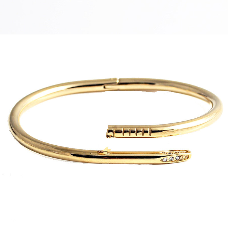 

Nail bracelet jewlery designer for women nail bracelet 14K gold-plated stainless steel female bracelet wedding gift accessories Valentine's day gift set ornaments