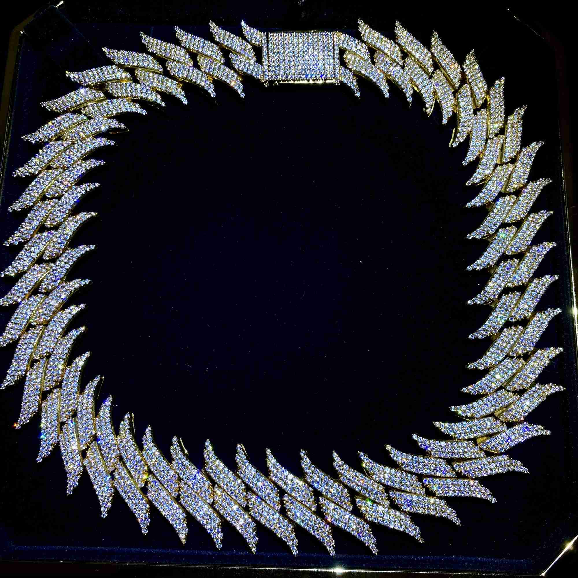 

Yss Jewelry 925 Silver Hip Hop Jewelry 30mm Prong Chain