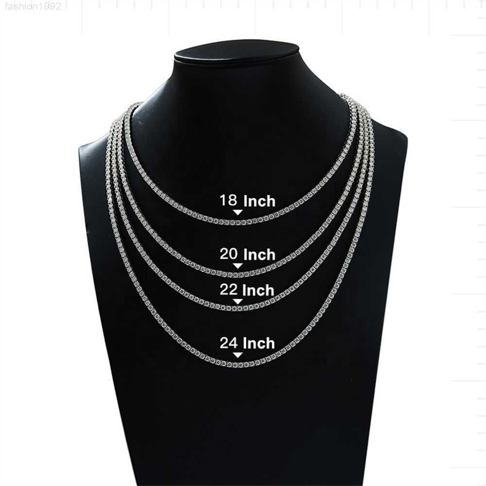 

More Popular 56 Cm Silver Necklace Sterling Silver 925 Jewelry Necklace Moissanite Jewellery