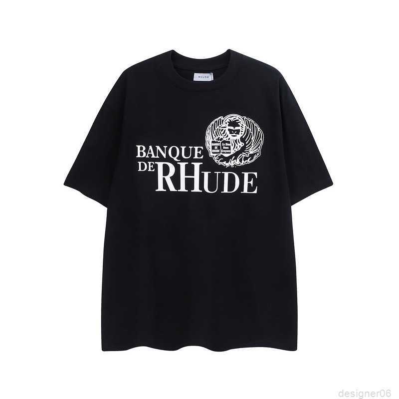 

Men Designer Tshirts Rhude T Shirt Oversized Short Sleeve Hip Hop Street Loose Breathable Comfortable Casual T-shirt 100% Cotton Tops US Size