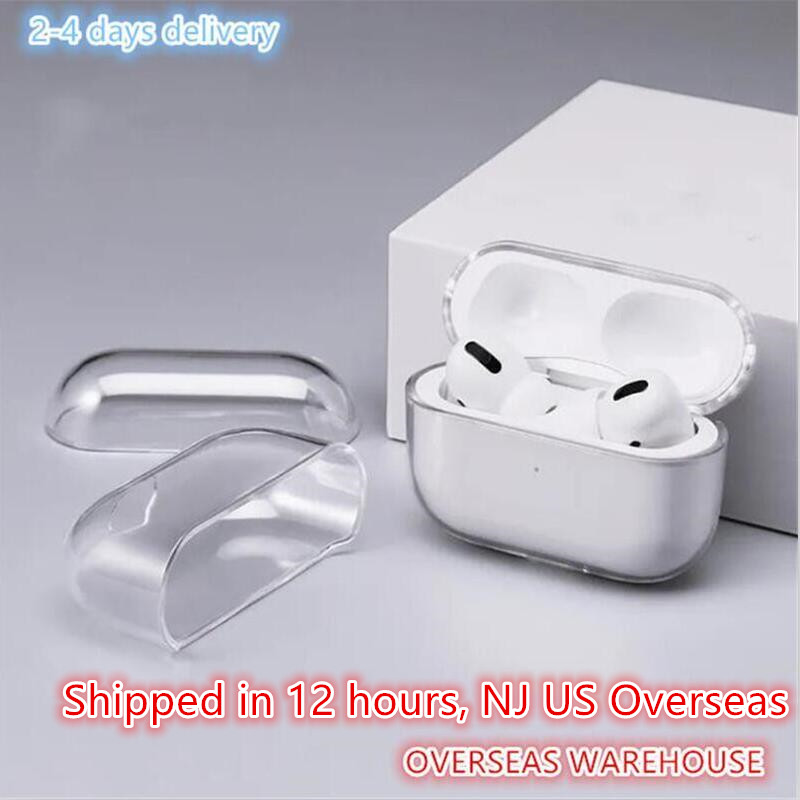 

US Stock For Airpods pro 2 air pods airpod earphones 3 Solid Silicone Cute Protective Headphone Cover Apple Wireless Charging Box Shockproof 3nd 2nd Case, White