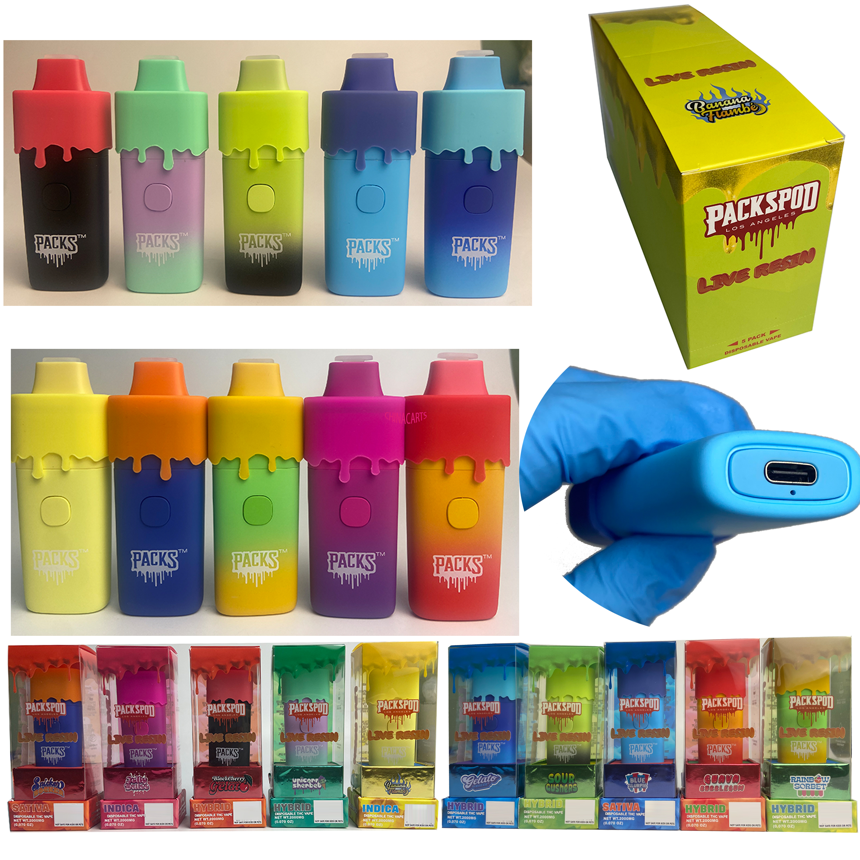 

New Arrive PACKSPOD Disposable vape pens 1ML/2ML Empty tank 380mAh E cigarettes Rechargeable Battery 500-5000
