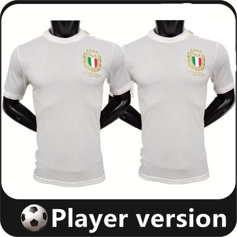 

23 24 Italia CHIESA Soccer Jerseys 125 Years Anniversary Italy RASPADORI VERRATTI BARELLA Shirt TOTTI LORENZO POLITANO special MIRETTI Football uniform Men player, 125th