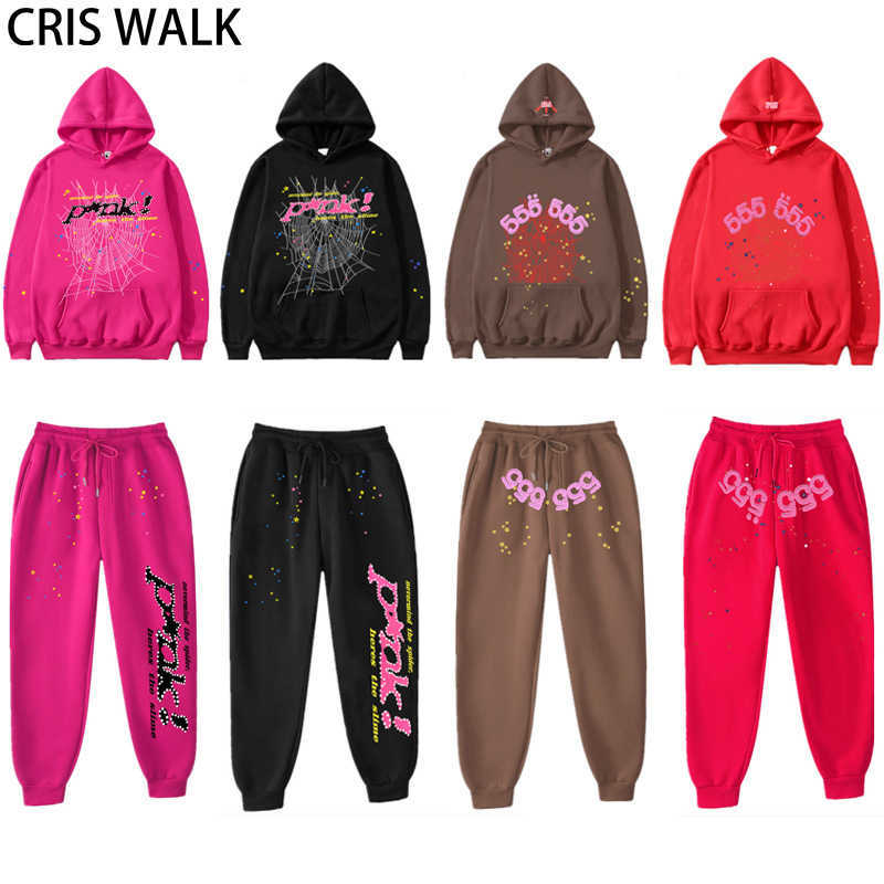 

Hip hop tracksuit mens spider hoodies oversize sweatshirt sp5der designer hoodie pants two-piece men women sweatpants suit hooded sweater pullover coat, No.4