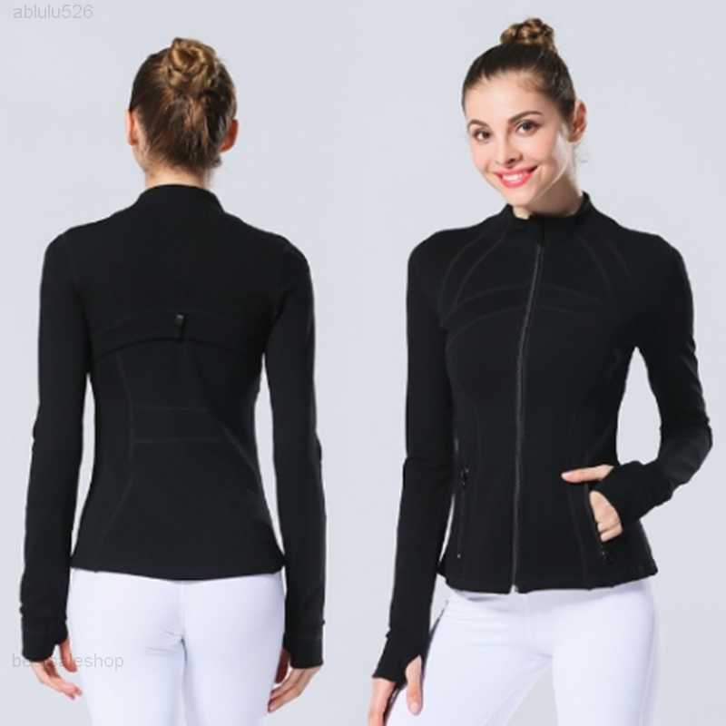 

lu Yoga Jacket Women Define Workout Sports Coat Fitness Jacket Sport Quick Dry Activewear Top Solid Zip Up Sweatshirt Sportwear good top, 0020