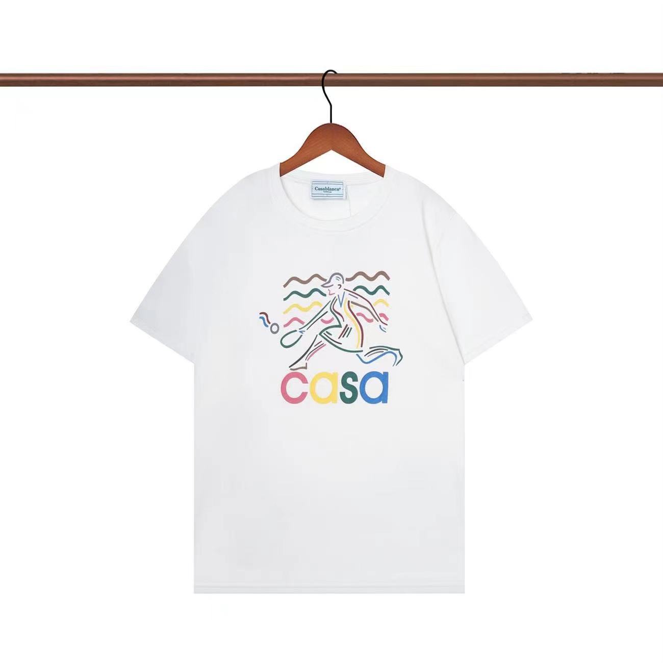 

Casablanca 23 spring/summer new Wonderland Gate Star Castle casa letter short-sleeved couple T-shirt, 37