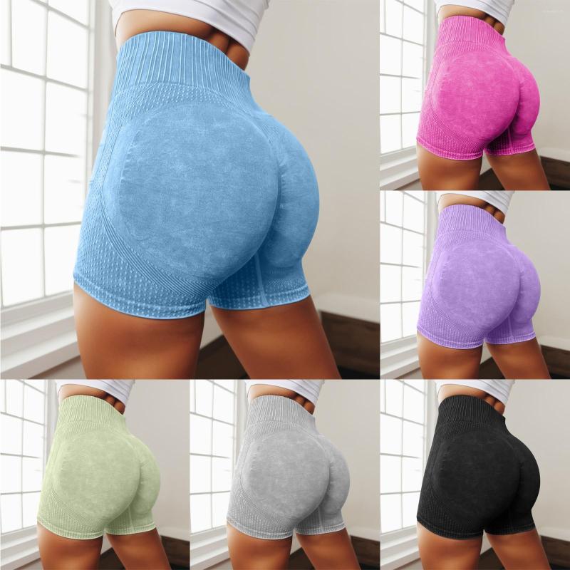 

Active Shorts Women Activewear Bottoms Sports Wide Waistband Yoga Pants For Woman 2 In 1, Purple