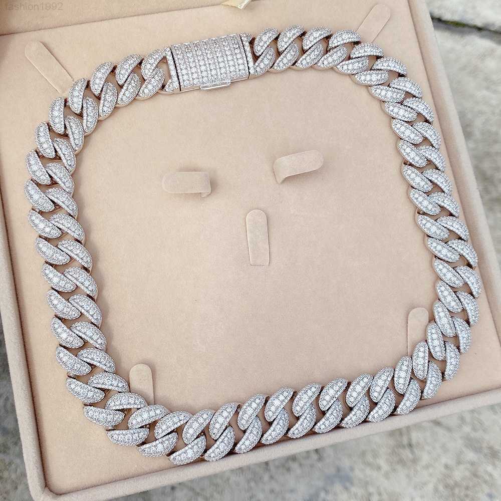 

Custom Jewelry Men Fashion Hip Hop Diamond Moissanite Gold Filled Rose Gold White Gold Cuban Link Chain