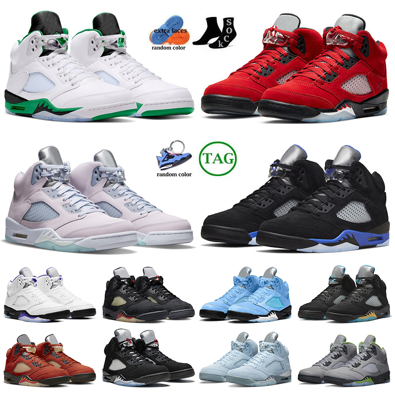 

Designer OG 5s Sneakers Mens Woemns Jumoman 5 Basketball Shoes UNC Aqua Lucky Green Sail Black Muslin Top 3 Concord Jordens Trainers Sports 36-47, C5040-47