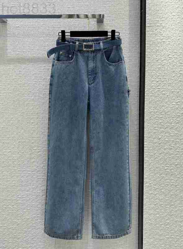 

Women' Jeans Designer 2023 New Autumn Winter Fashion Panelled Brand Same Style Pants Luxury AOR7, Blue