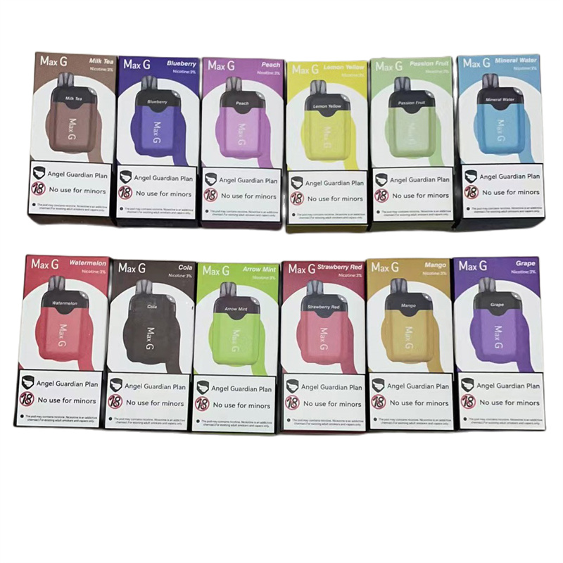 

Newest PUFF MAX-G 6000Puffs Disposable Vape E cigarettes 650mAh Battery 12ml Prefilled Cartridge vapes pen Mesh Coil 12 colors Vs puff elf flex plus randm