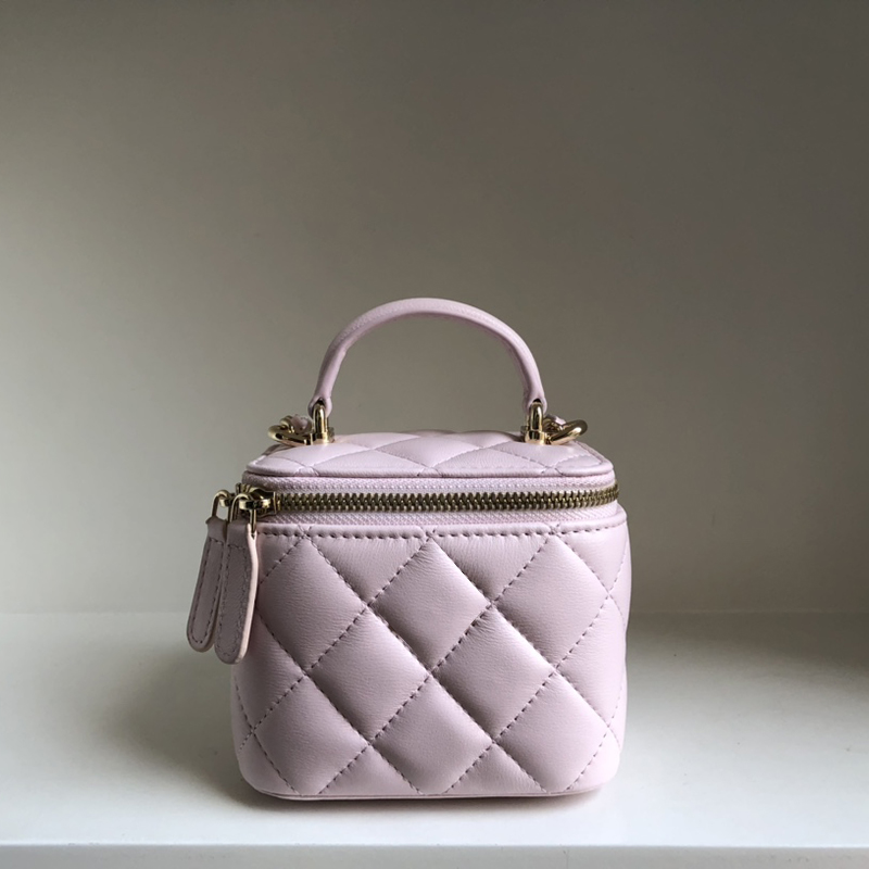 

Designer Cosmetic Bag Small Vanity With Chain Bag 10A Lambskin Crossbody Bags AP2198 With Box C069