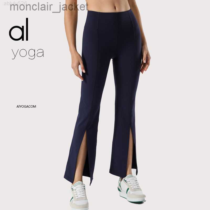 

Designer Alos Yoga High-waist Yoga Flared Pants Women' Hip Lifting Yoga Pants Dance Fitness Sports Split Pants, Qian fen