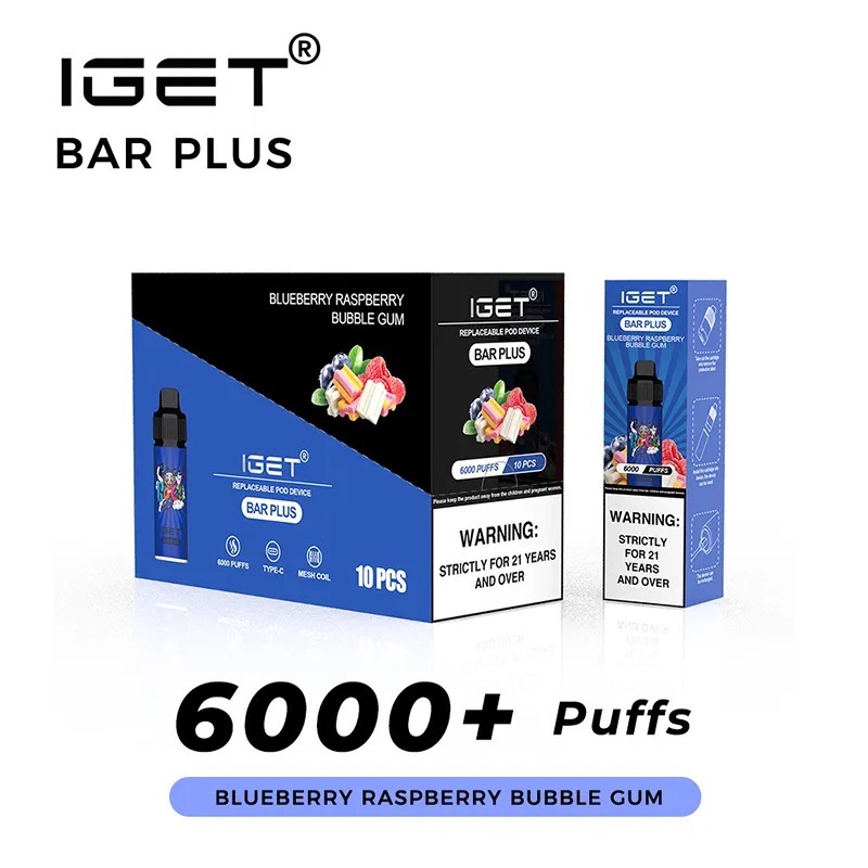 

Disposable Vape IGET Bar Plus Kits 6000 Puffs Cigarette stem with Smoke bomb Vaping Device Rechargeable Pod Ship Within 2 Days AU Warehouse VS Bar Legend