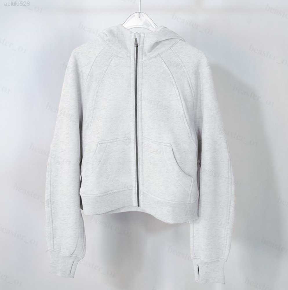 

Autumn and winter yoga hoodie Scuba lulus womens Plus Velvet Thickening jackets hoodys sports half zipper terry designer sweater Motion current 30ess