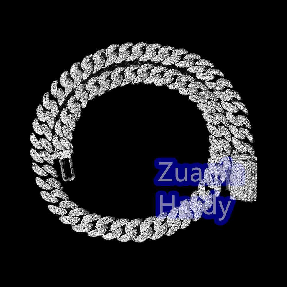 

14mm Cuban Necklace Lab Diamond Vvs Moissanite Iced Out Necklaces Moissanite Cuban Link Chain