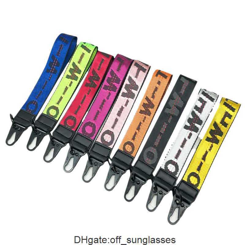 

Offs White Luxury Key Rings Keychains Clear Rubber Jelly Letter Print Keys Ring Fashion Men Women Canvas Keychain Camera Pendant Beltoffe