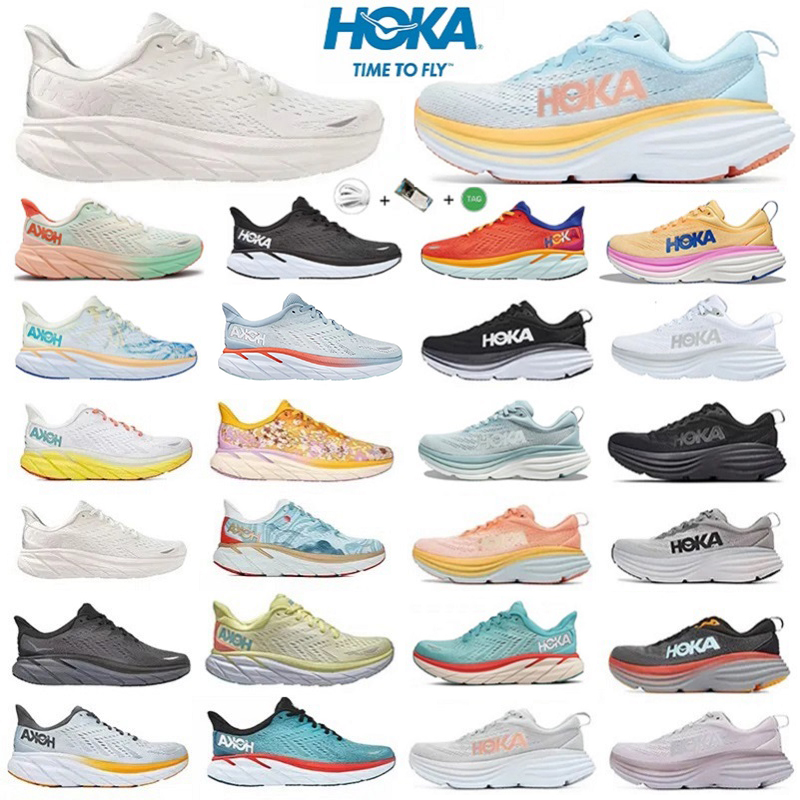 

Hoka Shoes one one bondi 8 Clifton Runner Sneakers Hokas Carbon X 2 shadow triple black white harbor lunar rock women mens trainers samber yellow summer song, 41