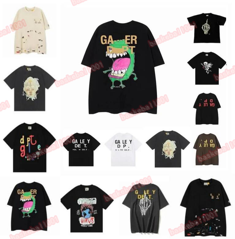 

2023 Galleryes T Shirt Depts Mens Tshirt Designer Fashion Pure Cotton T-shirt Womens High Street Luxury Loose Classic Print Couples Tops Clothes Size S, W111