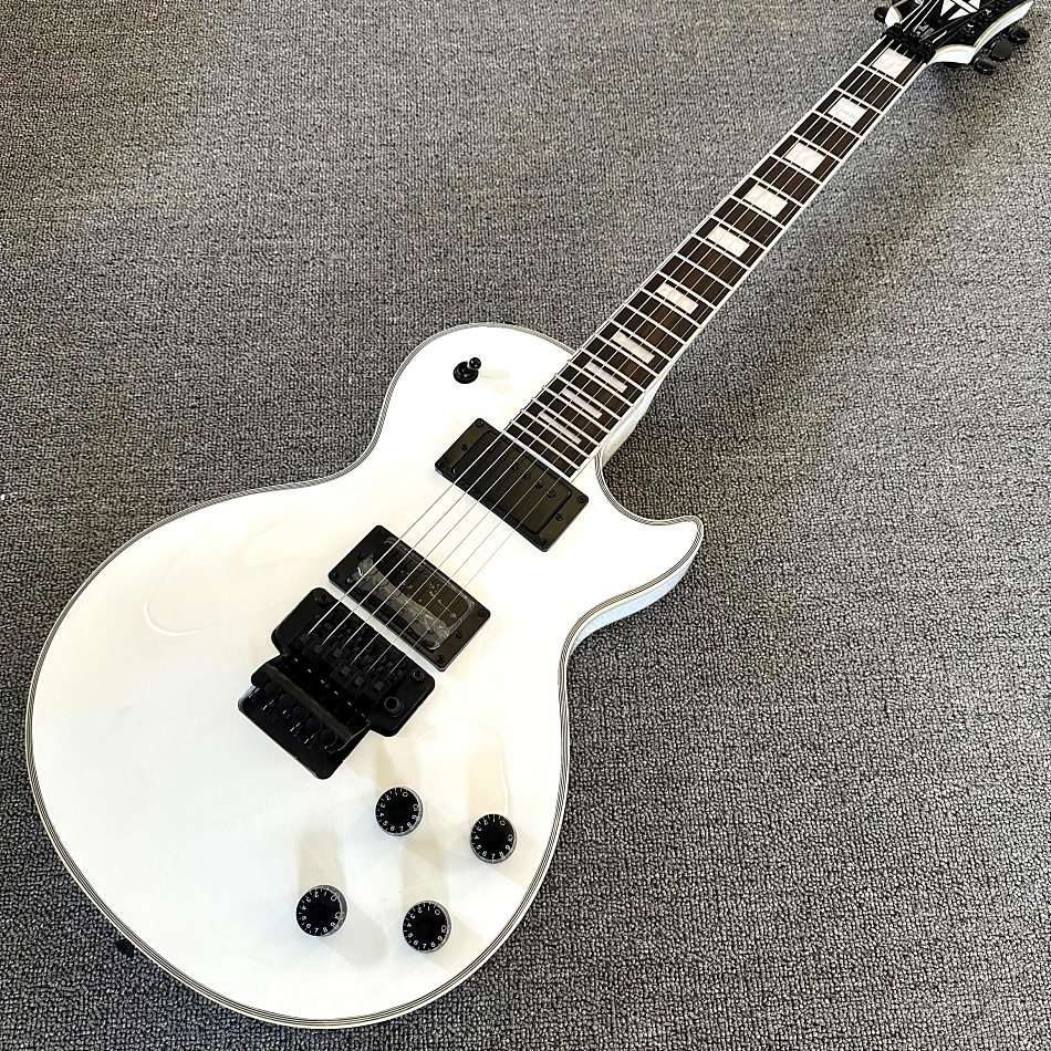 

Custom Store, Castor White Double Shake electric Guitar, Rosewood Fingerboard, Black Accessories, Free Shipping