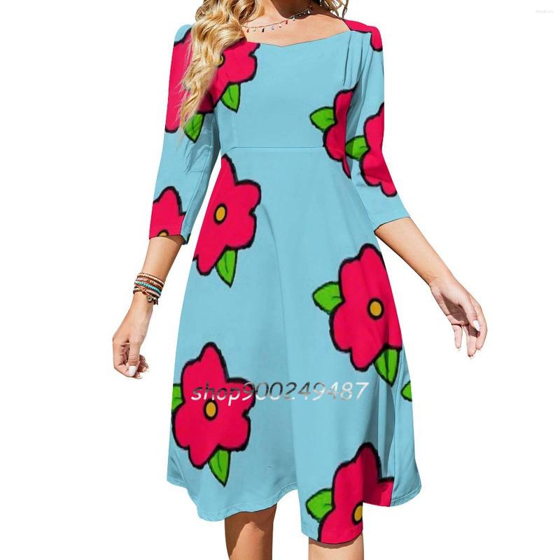 

Casual Dresses King Size Muumuu Flower Evening Party Midi Sexy Dress Female Sweet One Piece Korean, Nz003