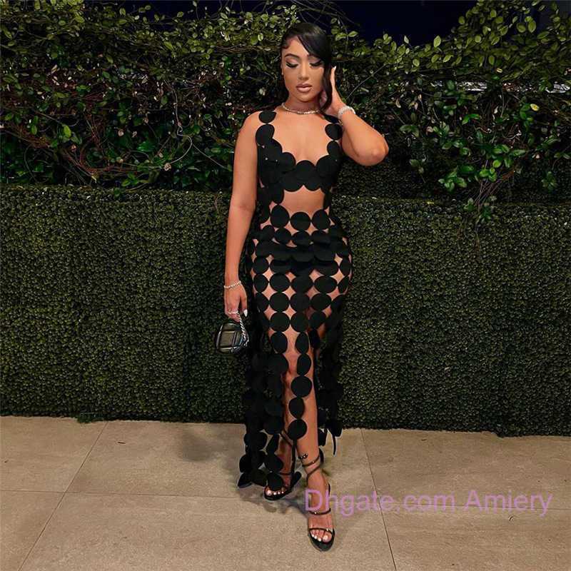 

2023 Summer Womens Dresses For Special Occasions New Sexy Sleeveless Hollow Out High Waist Ladies Black Slim Fit Evening Dress, Blue