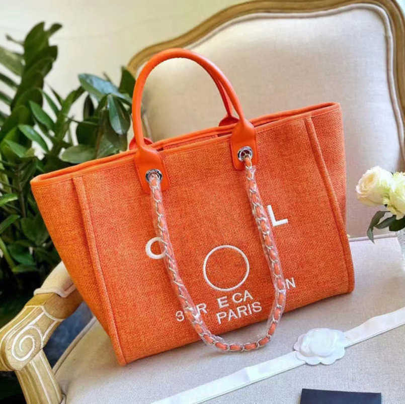 

Fashion Luxury Women's Hand Bags Ch Embroidered Brand Handbag Female Pearl Beach Bag Big Shopping Small Backpacks Canvas Chain Backpack Evening Handbags A05a