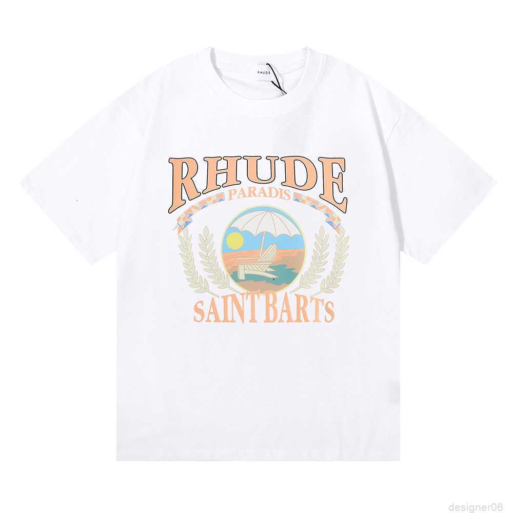 

23SS Rhude T shirt Summer Mens Shirt Fashion Causal Men Designer High quality Short Sleeves US size S-XXL O80R, Rh-13