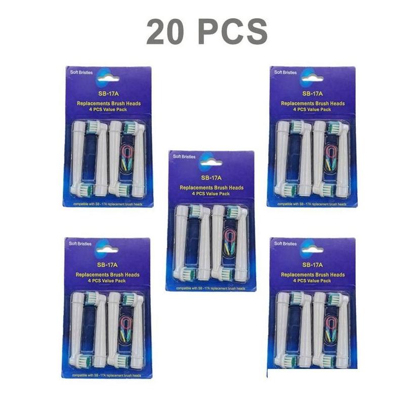 toothbrushes head 20pcs oral a b sensitive gum care electric toothbrush replacement brush heads soft bristles 220916 drop delivery h