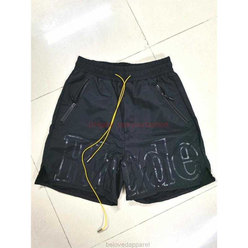 

Designer Short Fashion Casual Clothing Beach shorts Fashion Brand Rhude High Street Capris 2021 Summer New Loose Casual Pants Mens Womens Shorts Joggers Sportswear, Black