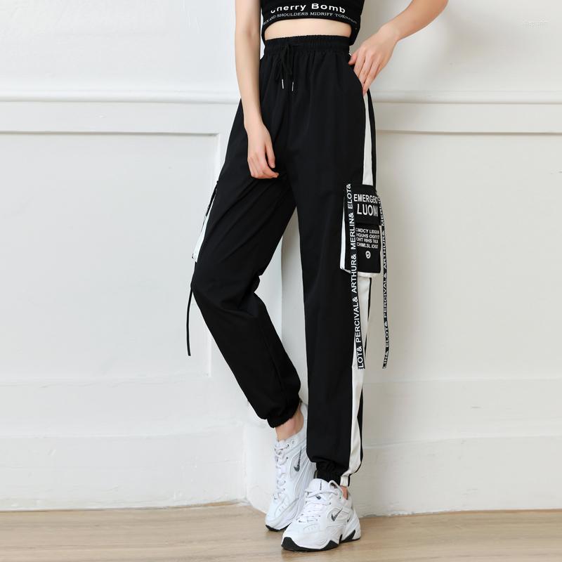 

Women's Pants 2023 Harajuku Women Elastic Waist Sweatpants Baggy Ribbons Summer Autumn Hip Hop Korean Style Black Trousers Female, 533