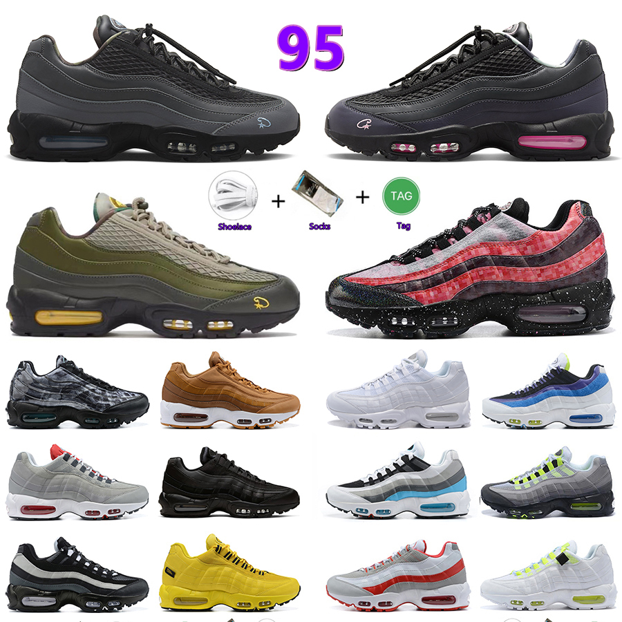 

95 95s Running Shoes Sports Sneakers Men Triple White Black Metallic Aegean Storm Sequoia Pink Beam Neon Hyper red Michigan Mens Womens Trainers Sports Sneaker, Color#19