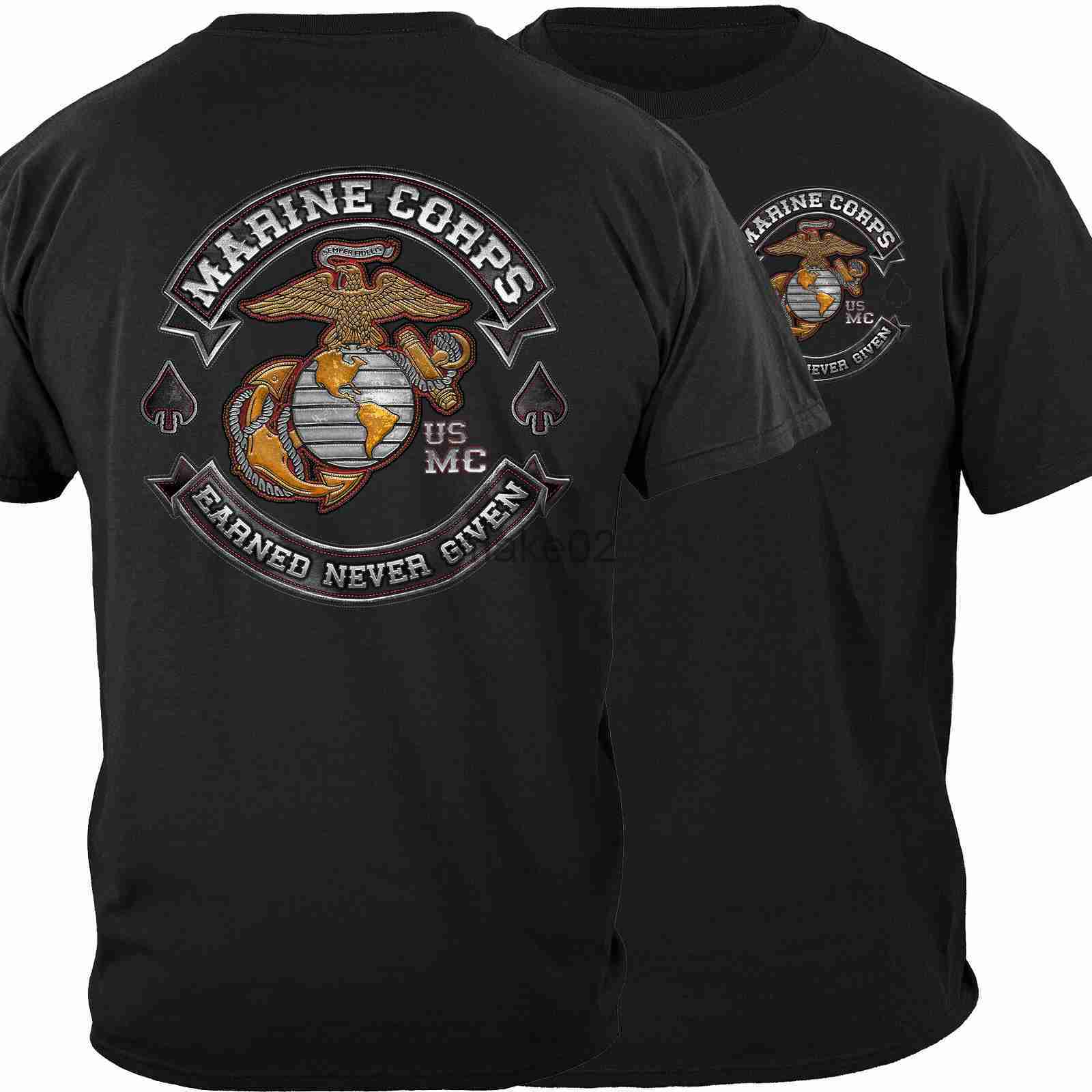 

Mens TShirts Mens Hoodies Sweatshirts US Marine Corps Eagle Globe Anchor Badge Motto T Shirt High Quality Cotton Large Sizes Breathable Top Loose Casual Tshirt x0620, Black