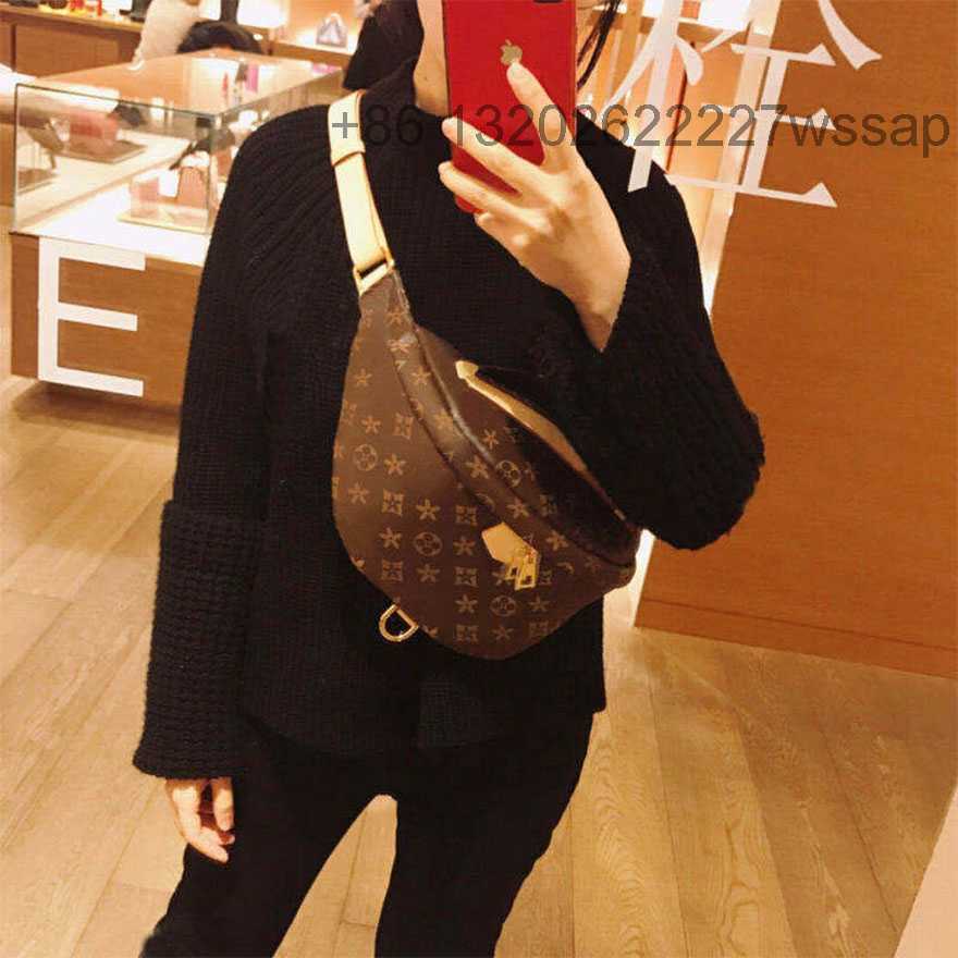 

Top Quality Newest style Bumbag Cross Body Designer Shoulder Bag Brown flower Leather Luxury Waist Bags Temperament Fanny Pack Bum pocket M44336 43644, Size: 36x10x10cm