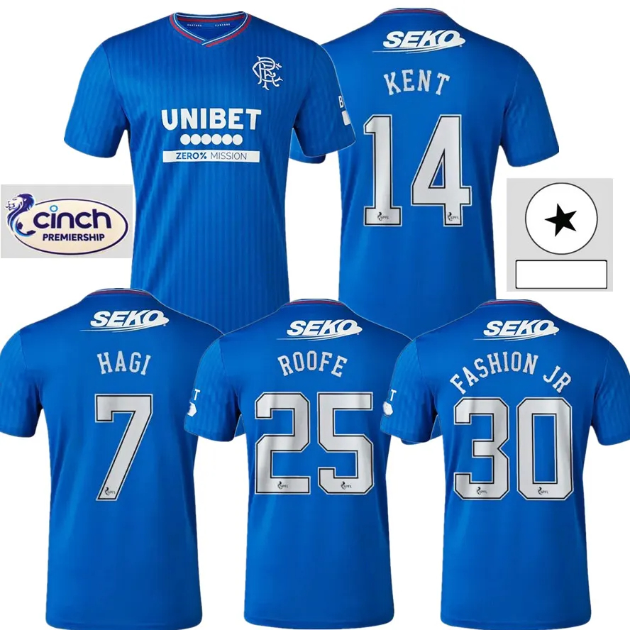 

23 24 Rangers men Soccer Jerseys AC/DC 2023 home shirt Glasgow COLAK ROOFE HAGI BARKER MORELOS TAVERNIER KENT TILLMAN FASHION JR Football Shirt Mens Jersey, Men1