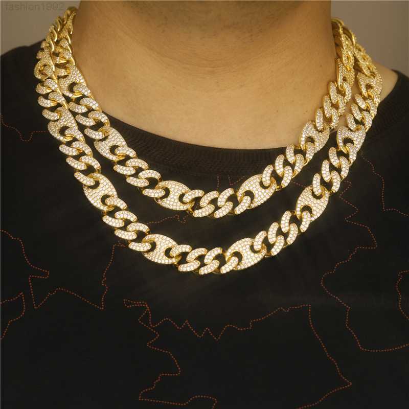 

Zuanfa 15mm Hip Hop Necklace Diamond Iced Out Moissanite Cuban Link Chain