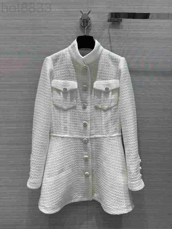 

Women' Jackets Designer Milan Runway 2023 New Autumn Stand Collar Long Sleeve Tops Brand Same Style Coats Outerwear HMJV, Picture color