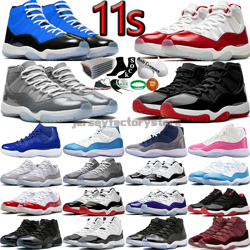 

11 11s Men Basketball Shoes Cherry Cool Grey Cement Concord 45 Bred UNC Gamma Blue Legend Midnight Navy Space Jam 72-10 Snakeskin Mens Women Trainers Sports Sneakers, Color-5