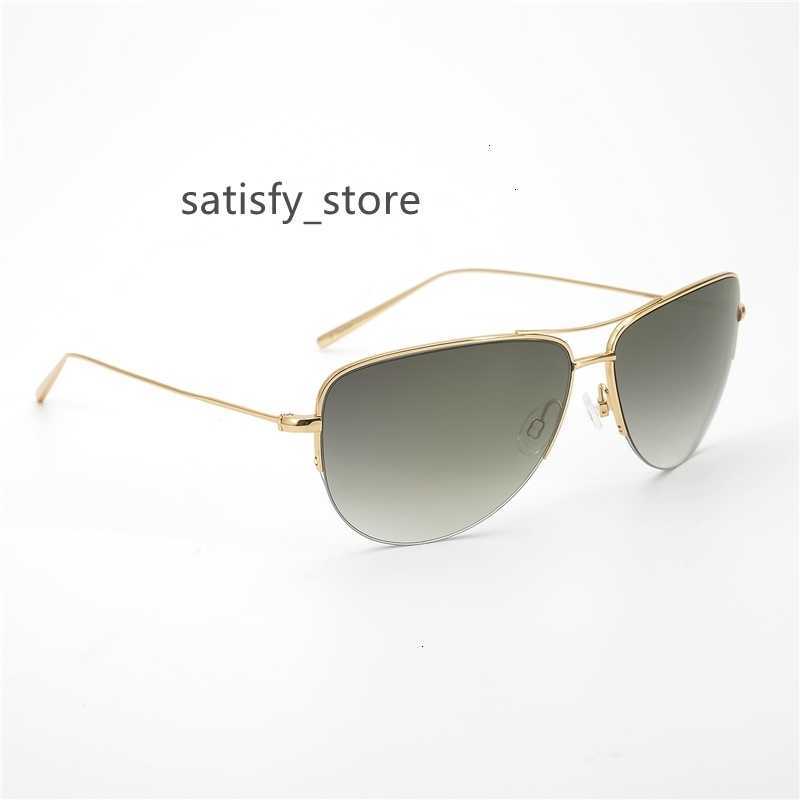 

luxury- Super Strummer Light 12g Pure Titanium Frame with Gradient Lens Pilot Men Unisex Ov1004s Sunglasses Ch01