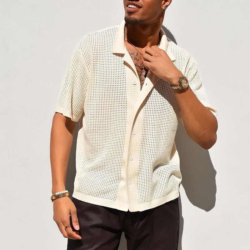 Men's T Shirts Beach Shirt For Boys Casual Slim Top Fashion Printed Short Sleeve Shirt For Men-image-817577883