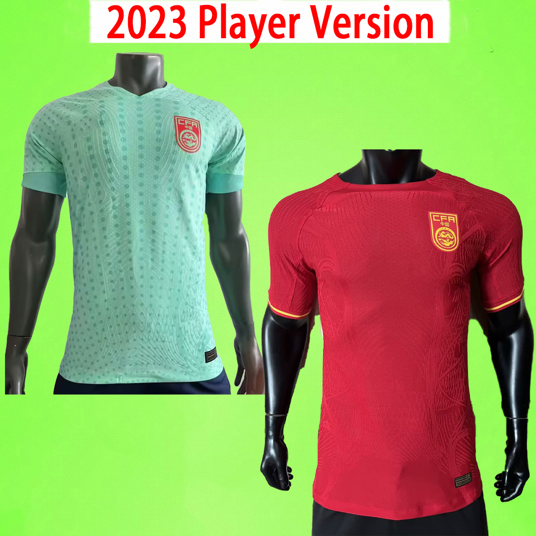 

2023 China soccer jerseys National Team Player version 22 23 24 Men home red away white WU LEI Football shirt top uniforms third black dragon Uniformes Fans, 2023 player version
