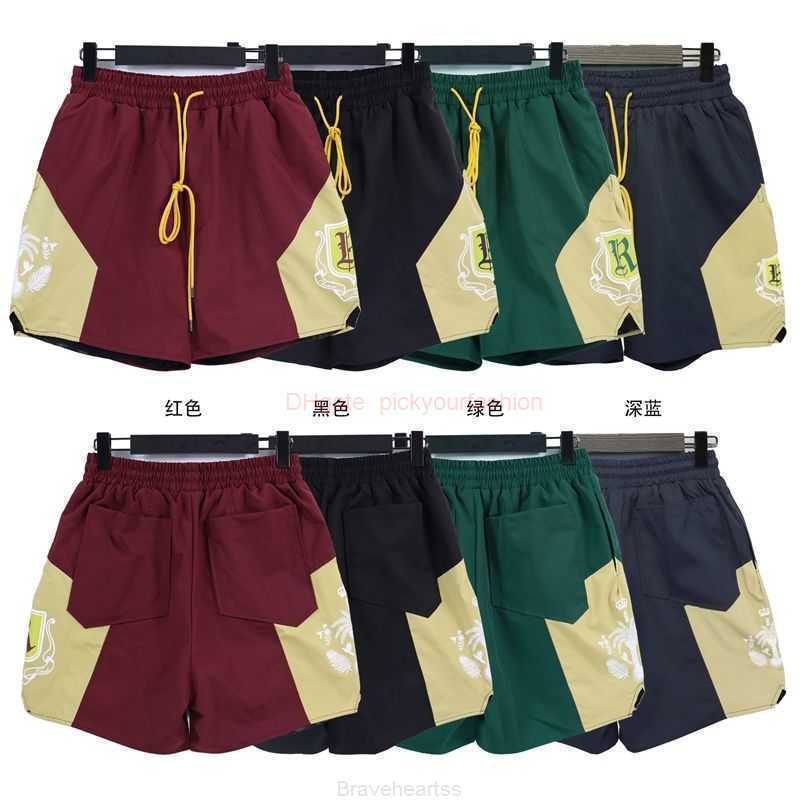 

Designer Short Fashion Casual Clothing Beach shorts Rhude Summer Coconut Print Nylon Short Sleeve Street Beach Leisure Sports Capris High Street Loose Fit Men Women