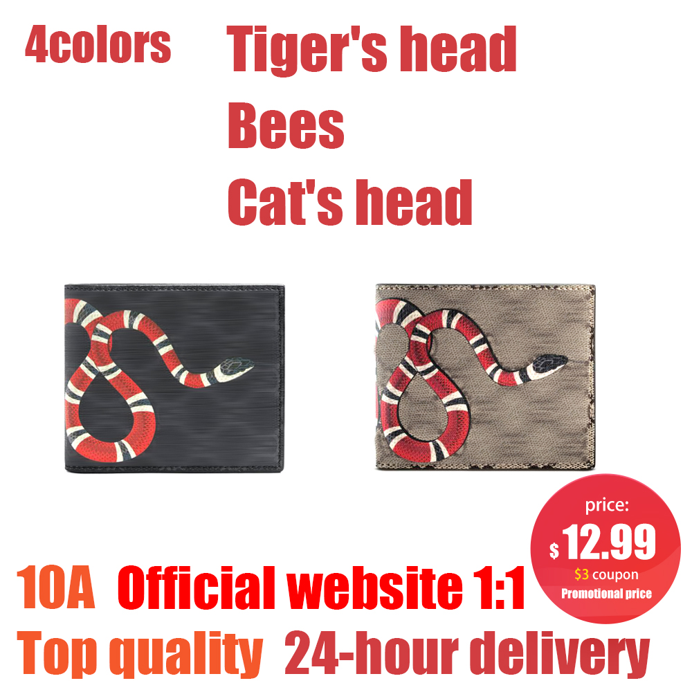 

classics marmont tiger honeybee snake Wallets card holders banknote lady mens fashion Credit card slot canvas Credit card womans Key Wallet Coin purses Clutch purse, G gray+snake