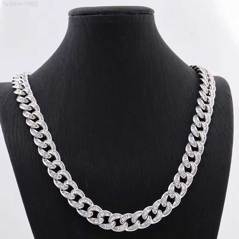 

Creative Charm 925 Silver Moissanite Diamond Cuban Chain Trendy Hip Hop Necklace for Men