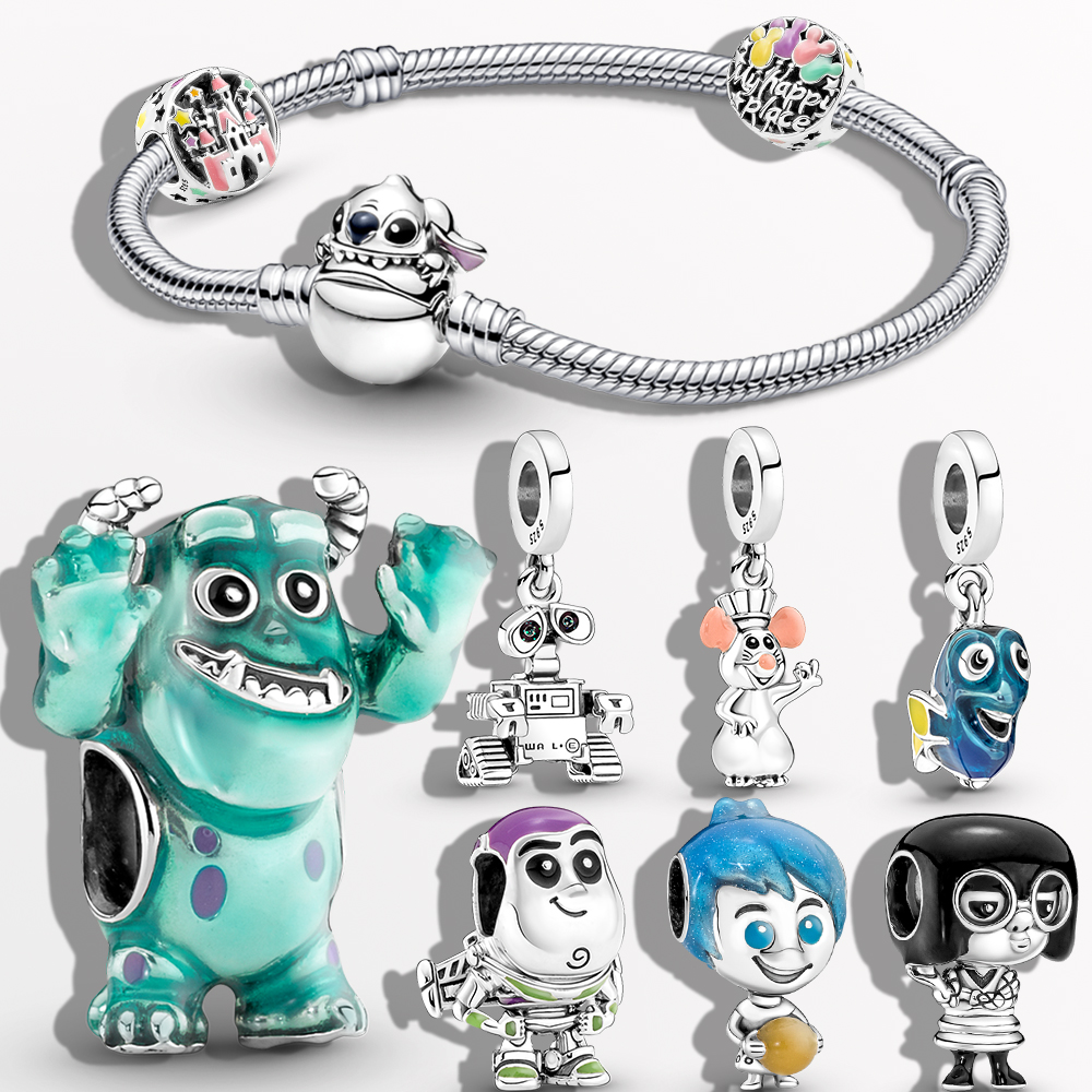 

925 Sterling Silver Buzz Lightyear Charm Stitch Pendant Castle Bead Fit Original Pandora Bracelet Accessories for Jewelry DIY Free Shipping