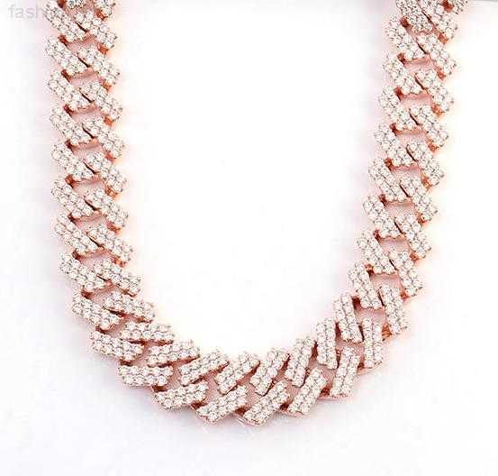 

Custom Fashion Jewelry 925 Silver Necklace Iced Out Gold Plated Cuban Link Chain Vvs Diamond 15mm Vvs Moissanite Cuban Chain