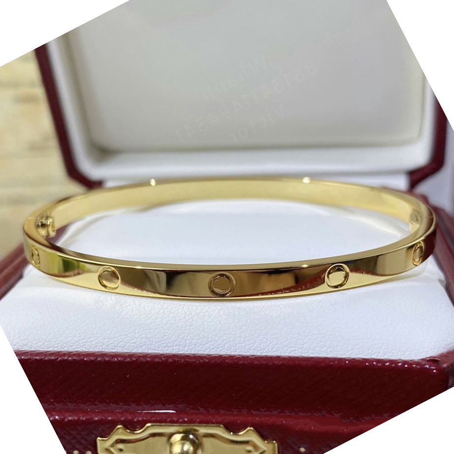 

thin love bangle bracelets for women gold plated 18K bangle Ladies bracelet designer Official replica T0P details are consistent with the official 008 D
