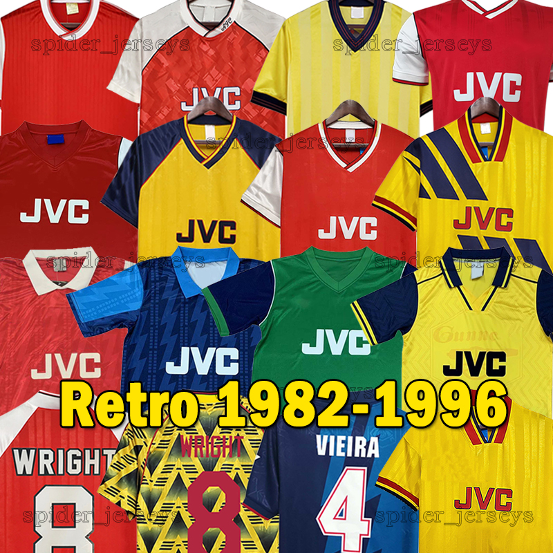 

Retro HIGHBURY SOCCER JERSEYS Gunners PIRES HENRY REYES 71-79 JERSEY 1982 83 86 87 89 90 92 94 BERGKAMP ADAMS Persie 96 97 Galla FOOTBALL SHIRT Men Uniforms, 1994 away