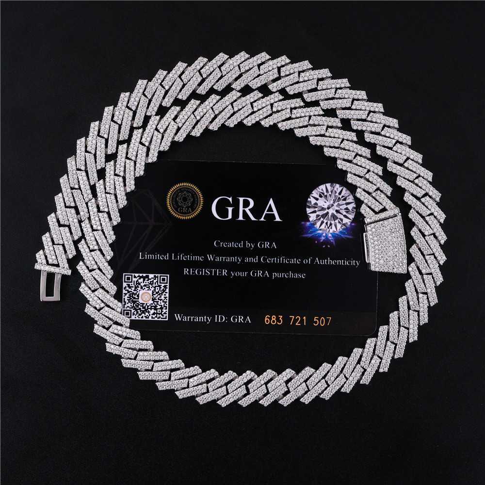 

Miami 925 Sterling Silver Moissanite Vvs Cuban Link Necklaces Diamond